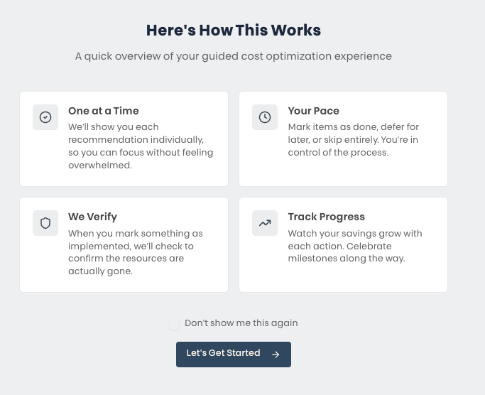 Here's How This Works — the four principles of guided cost optimization